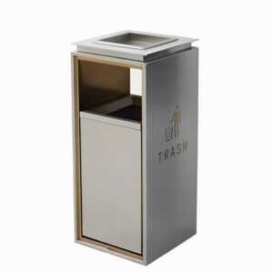 Square Stainless Steel Standing Ashtray