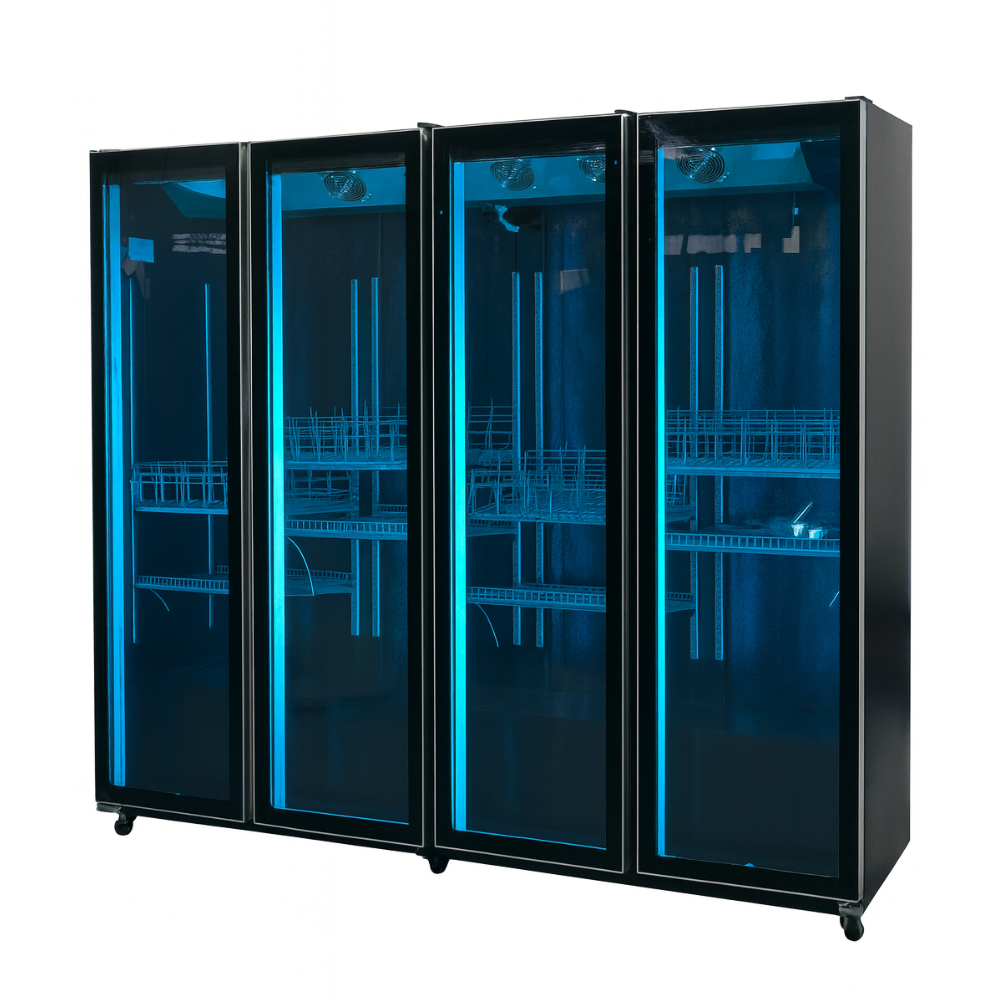Commercial Glass-Door Display Fridge - Energy Efficient Upright 1-4 Doors for Retail & Catering