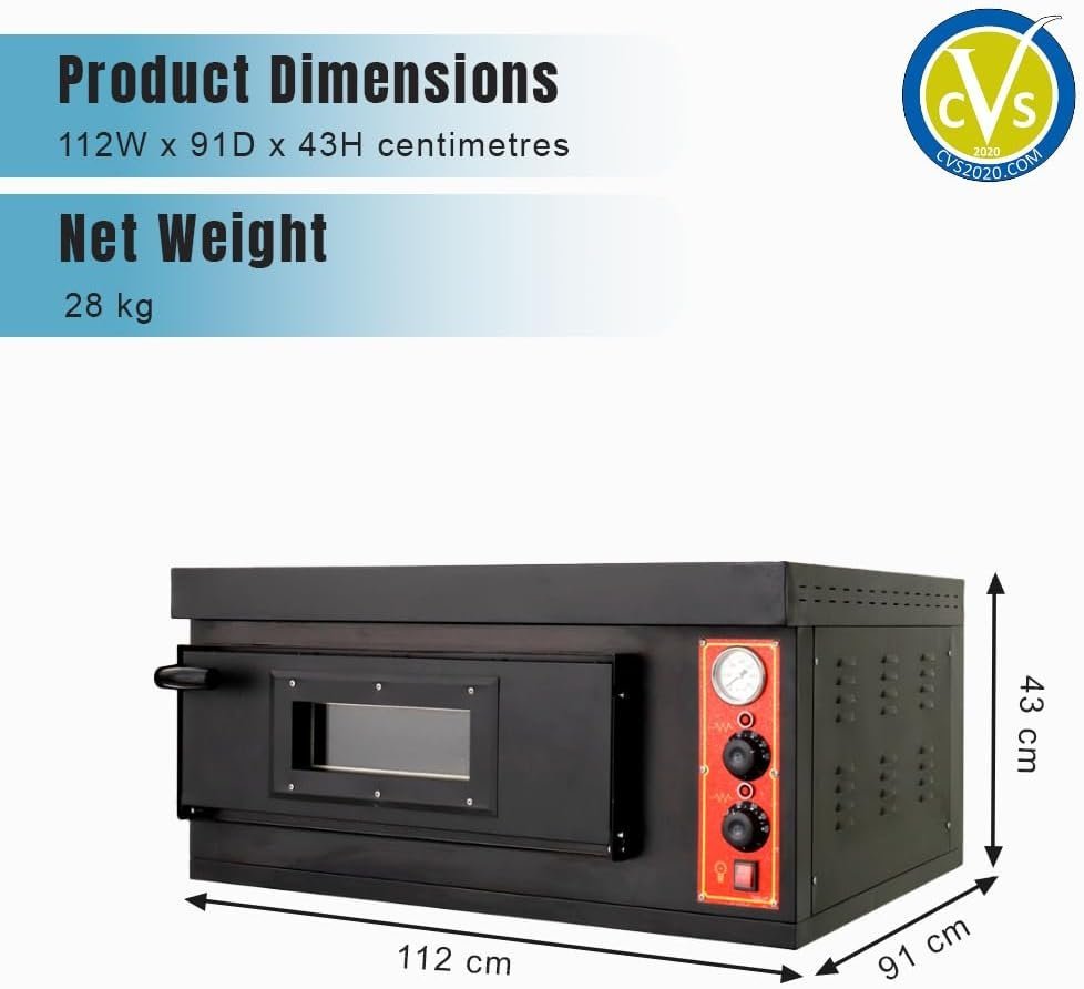 Commercial Gas Pizza Oven Outdoor, 60 x 90 x 15 cm Spacious Chamber, High-Temperature Range 600?C, Efficient Natural Gas Operation - Image 3
