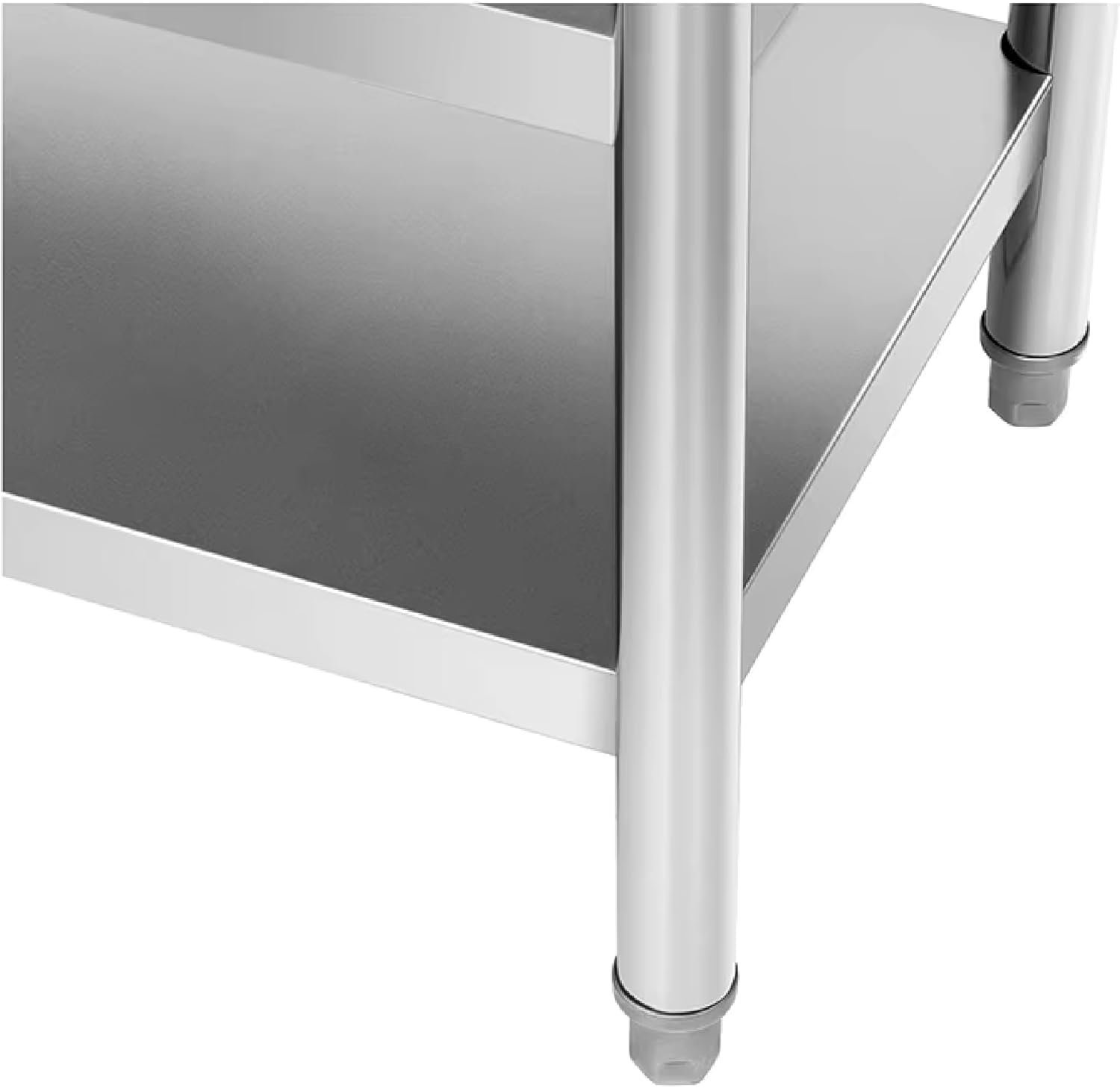 CVS Triple Layer Stainless Steel Heavy Duty Commercial Kitchen Catering Table - Food Prep Workbench Dining Table - Image 5