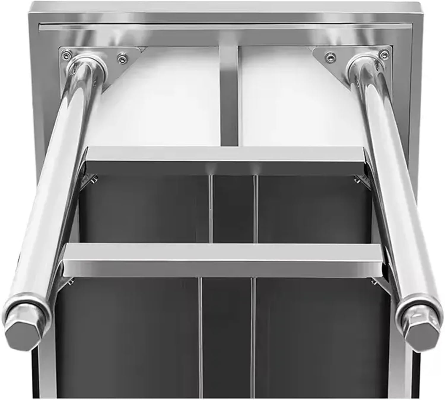 CVS Triple Layer Stainless Steel Heavy Duty Commercial Kitchen Catering Table - Food Prep Workbench Dining Table - Image 6