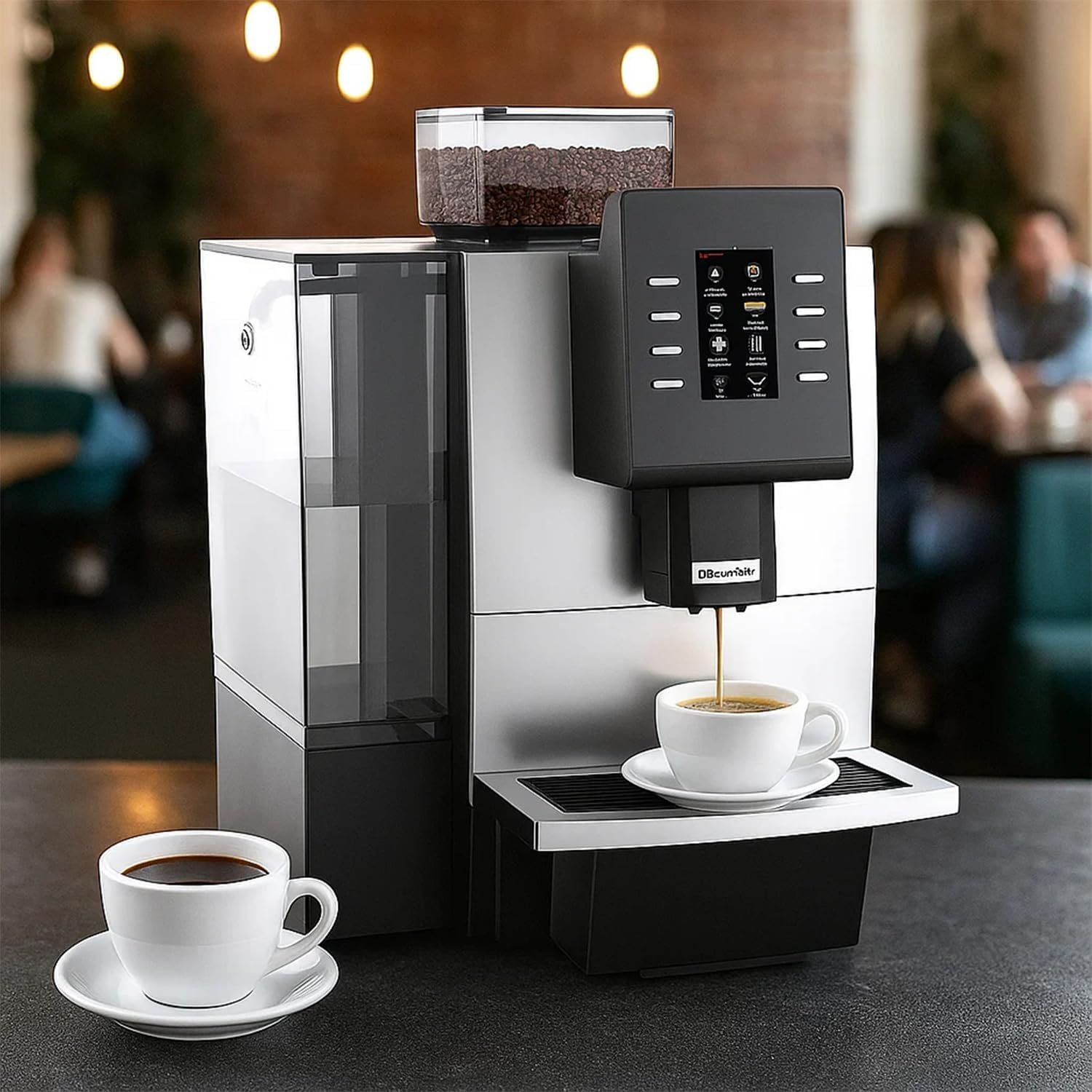 Dr Coffee F09 Big Plus Automatic Coffee Machine | 8L Water Tank, 1200g Bean Hopper, 100 Cups Daily Output, 4.3? Display - Image 2