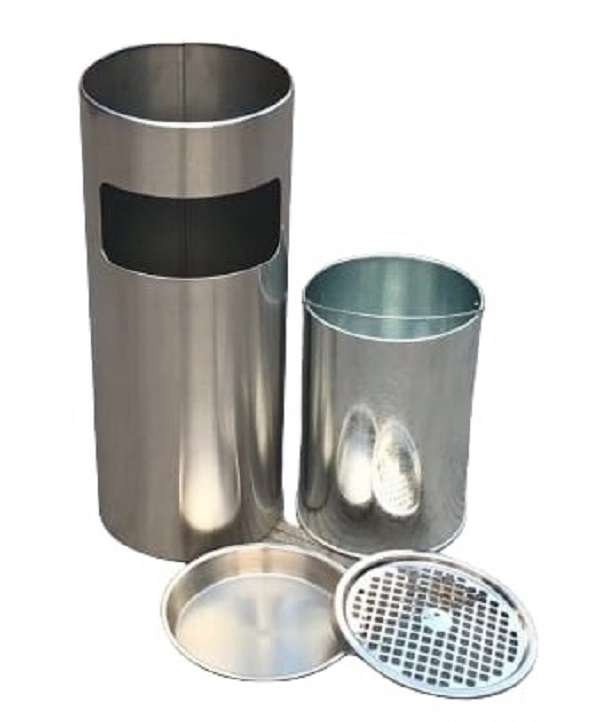 30 Litre Outdoor/Indoor Litter Bin with Stainless Steel Ashtray Lid in VARIOUS COLOURS - Image 7