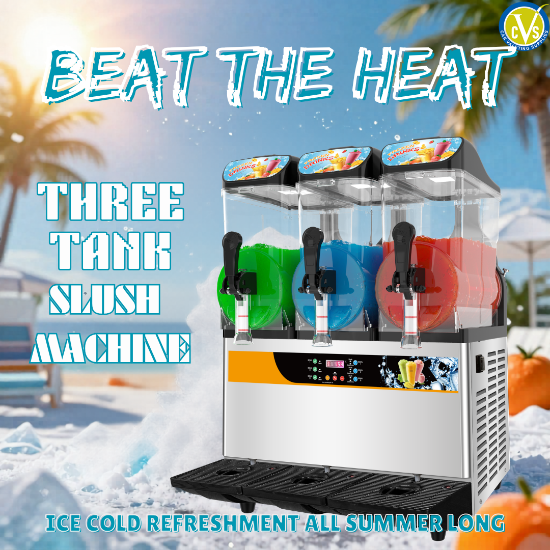 Commercial 3 Tank Slush Machine 3x14.5L Frozen Drink Maker Granita Slushy - Image 2