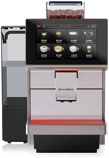 M12 Big Commercial Bean to Cup Coffee Machine |100 Cups Daily 2900W 10.1” Touch Display | 8L Water Tank, Dual Pump Espresso Maker for Café Office Hotel