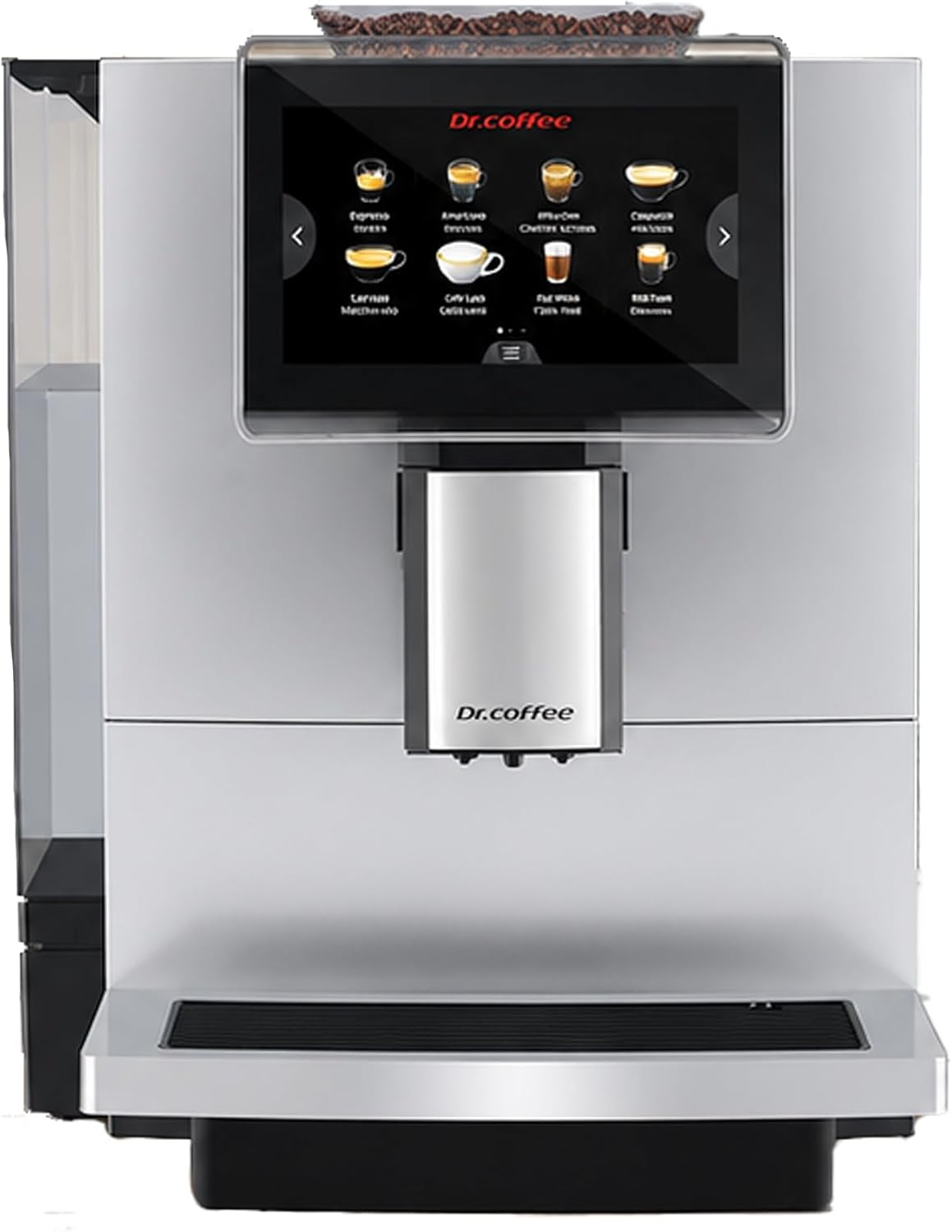 F10 Automatic Bean to Cup Coffee Machine 4L Water Tank 500g Bean Hopper Dual Cup Espresso Cappuccino Latte Maker for Home Office Café