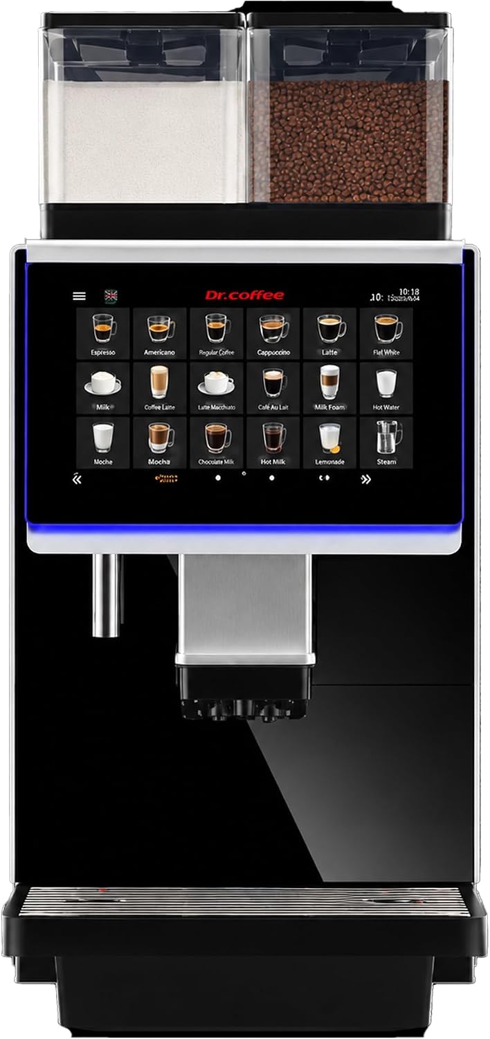F200-M Commercial Bean to Cup Coffee Machine | 200 Cups per day | with Fresh Milk System, 700 g Dual Grinder, 10.1” Touchscreen